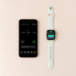 iphone and Apple watch displaying the timer app